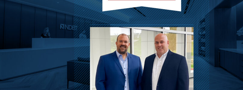 Featured in Dallas Business Journal graphic with two Pacific Builders leaders in suits